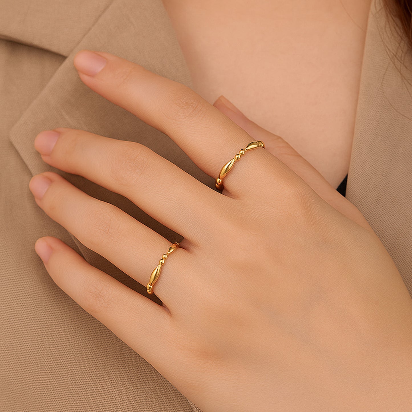 Beaded Stacking Ring