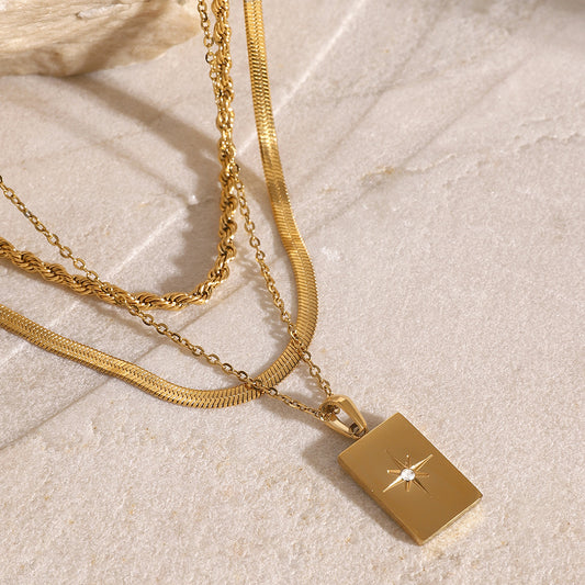 Layered Gold Chain Necklace