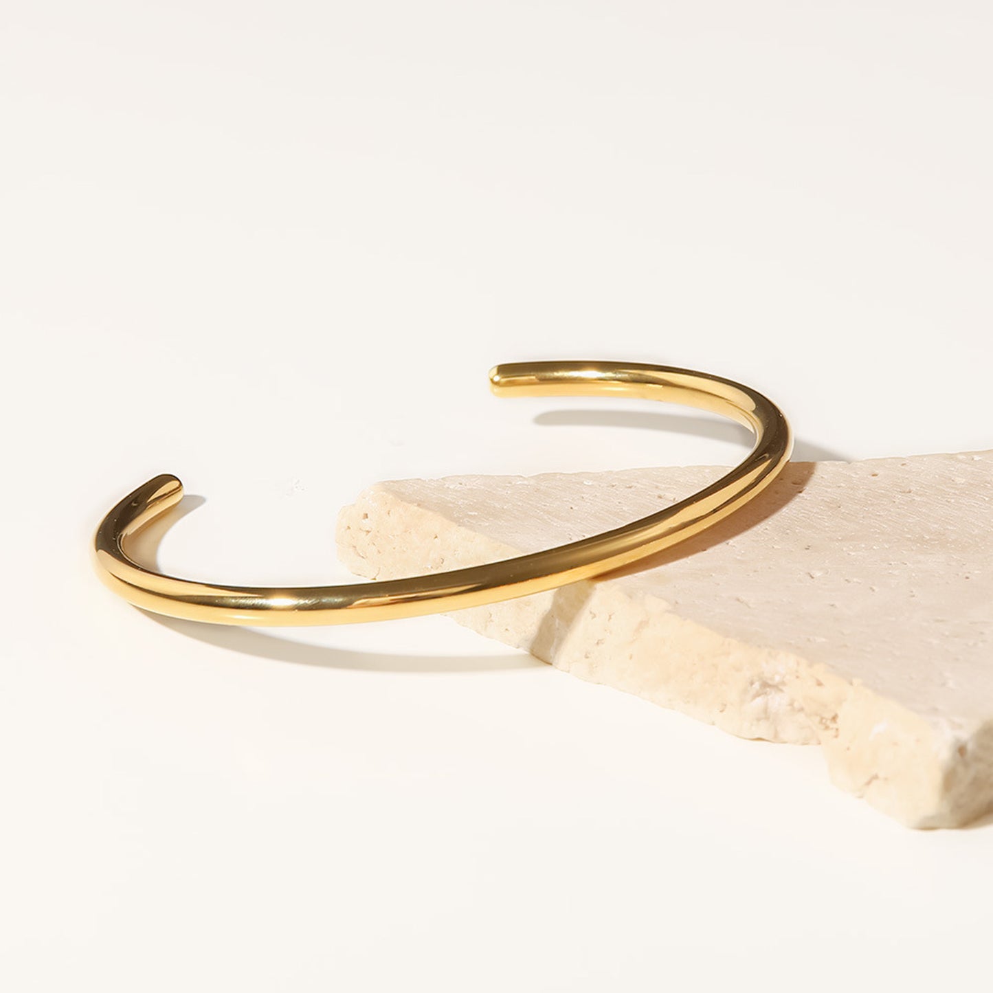 Open Gold Bangle Bracelet