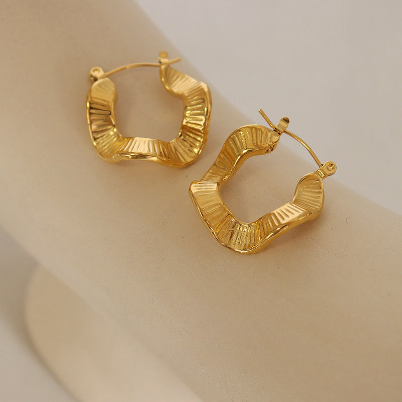 Wavy Steel Earrings