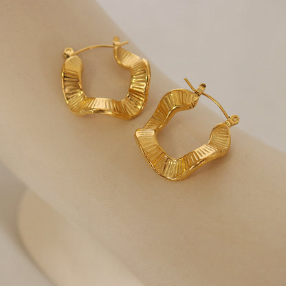Wavy Steel Earrings