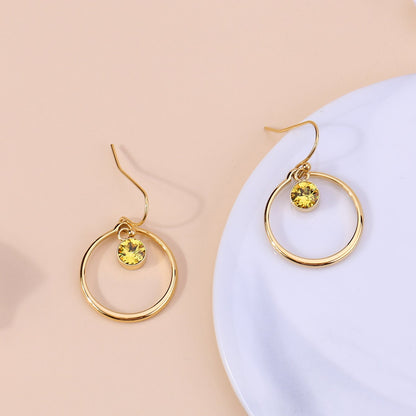 Hoops with Crystal Stud Earrings