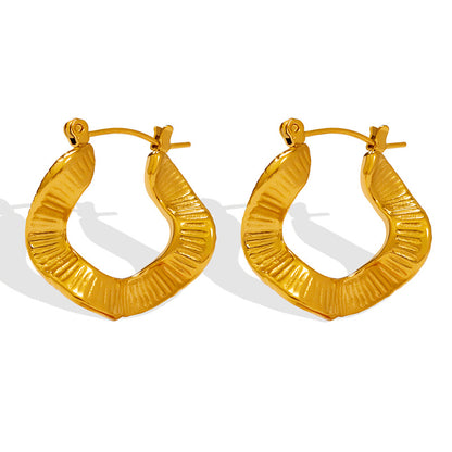 Wavy Steel Earrings