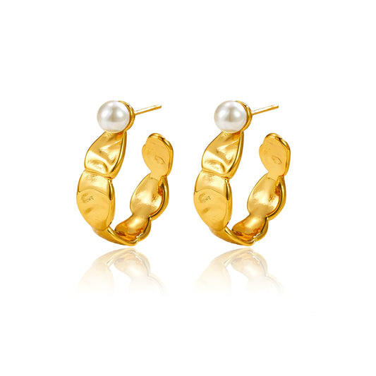 Molten Lava Pearl Earrings