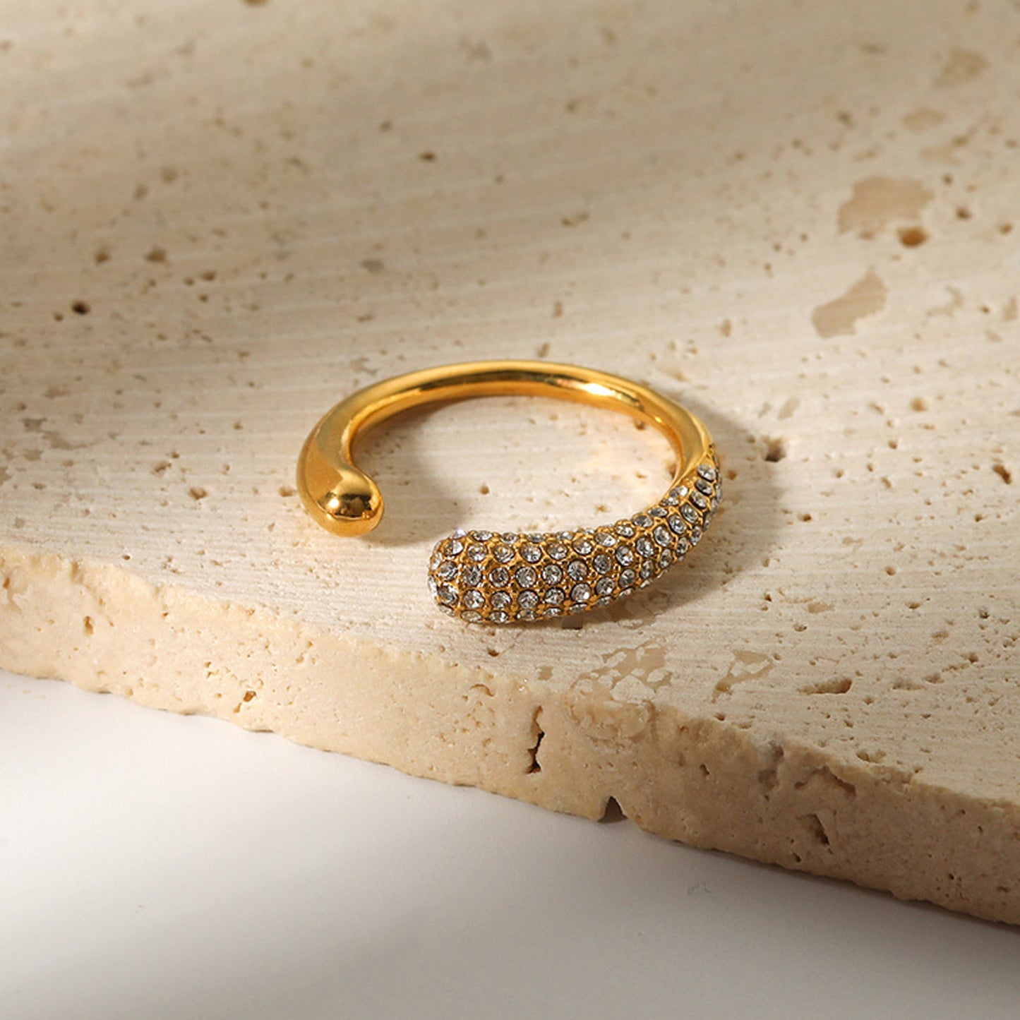 Crystal Studded Gap Ring