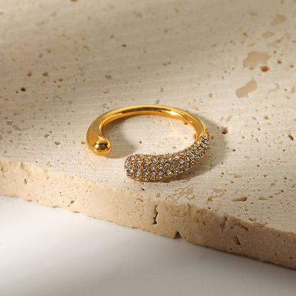 Crystal Studded Gap Ring