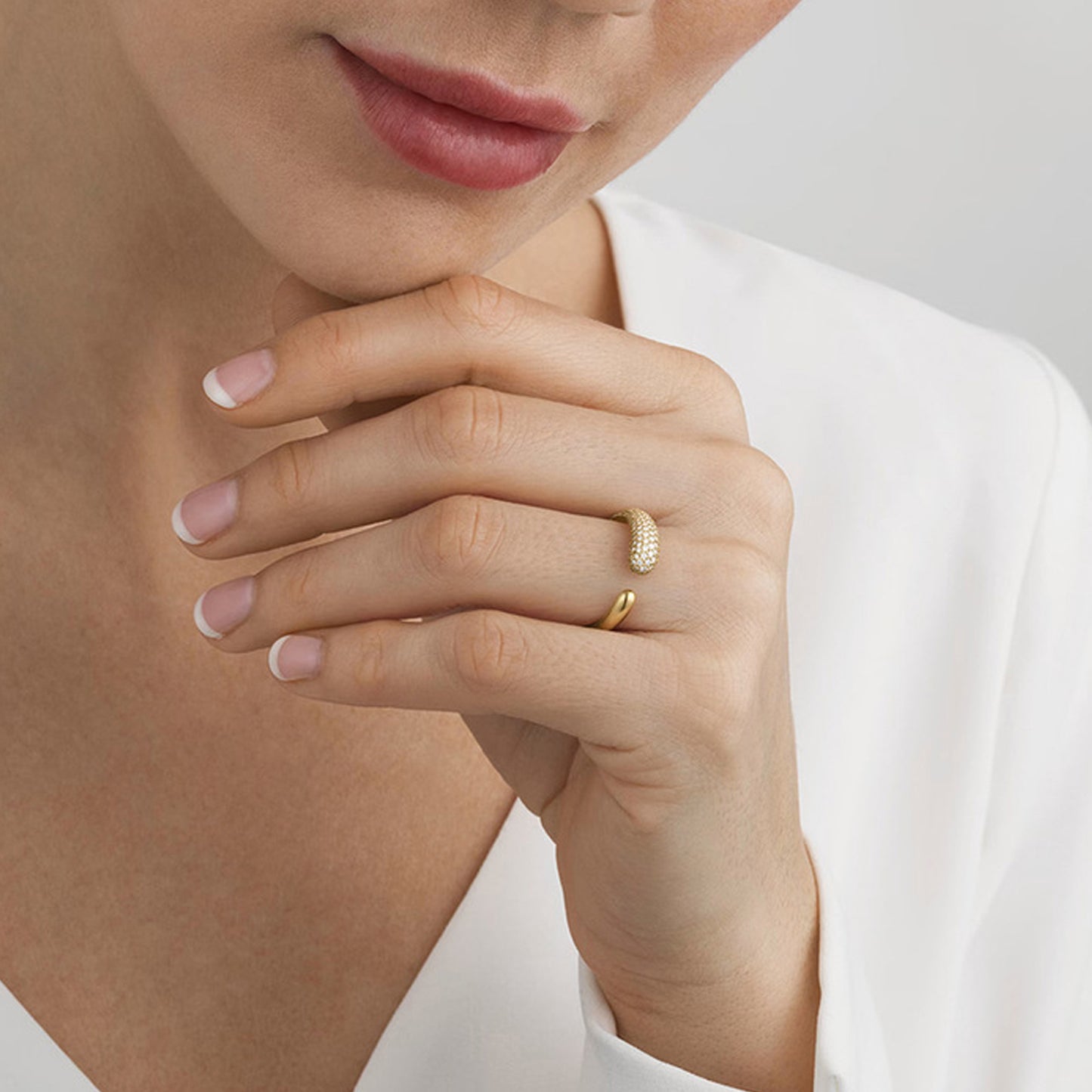 Crystal Studded Gap Ring