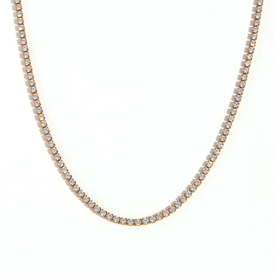 Crystal Studded Tennis Necklace