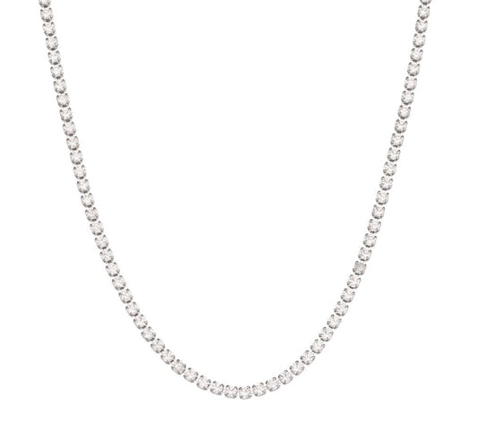 Crystal Studded Tennis Necklace