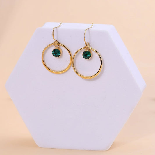 Hoops with Crystal Stud Earrings