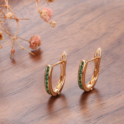 Gemstone Hoop Earrings