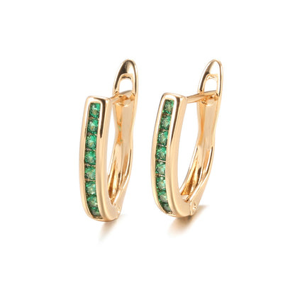 Gemstone Hoop Earrings
