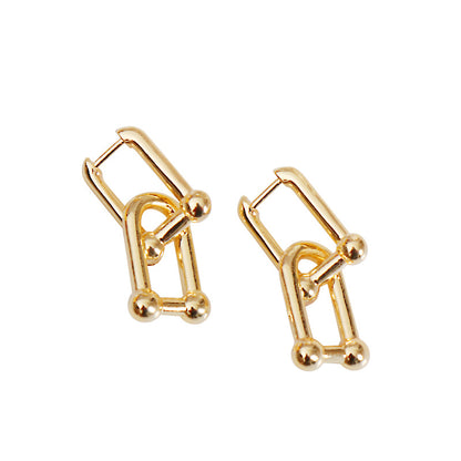 Horseshoe Link Earrings