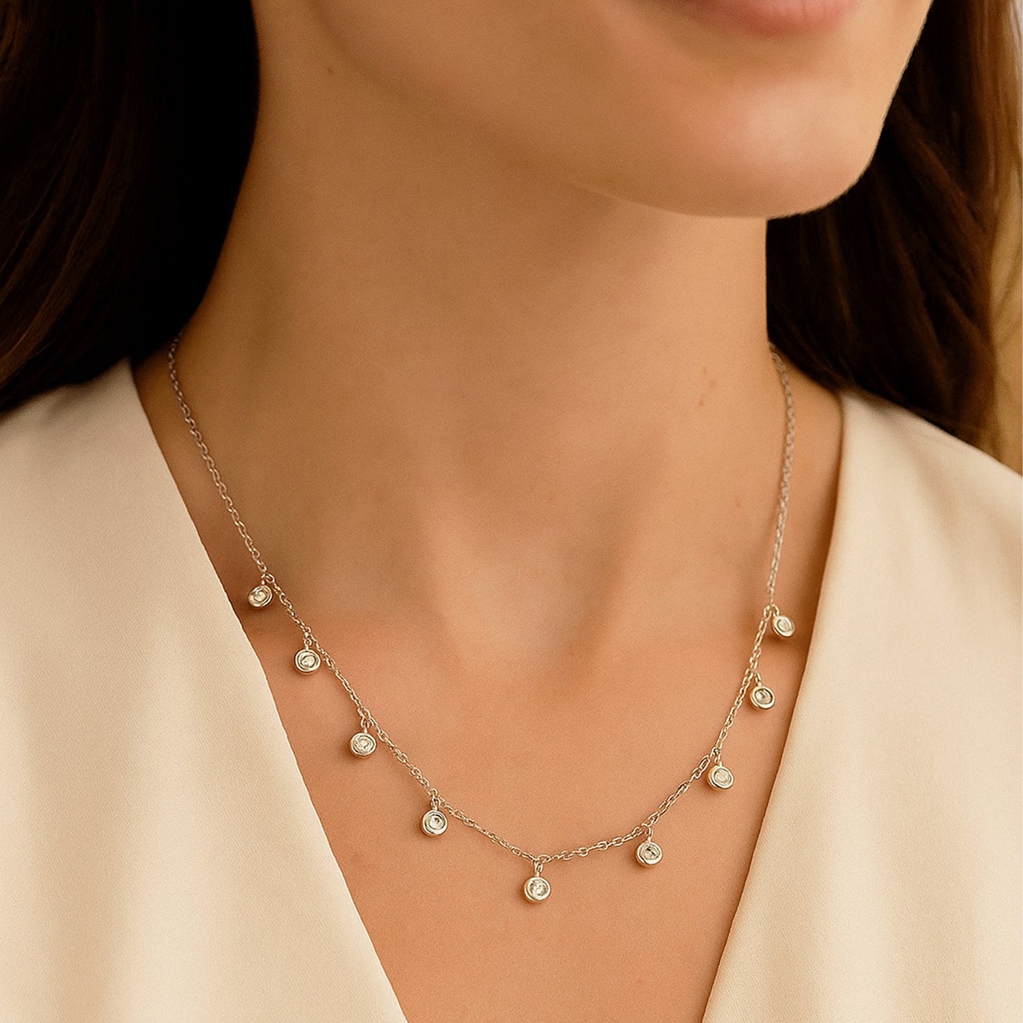 Interstellar Crystal Studs Necklace