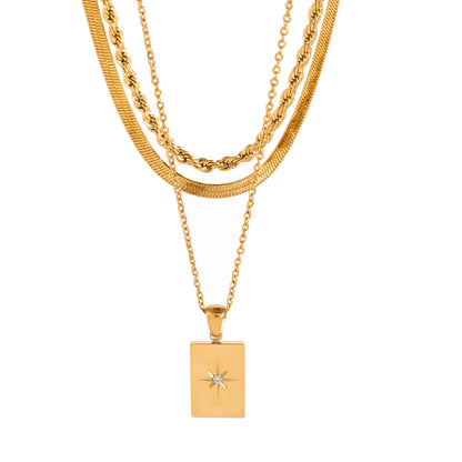 Layered Gold Chain Necklace