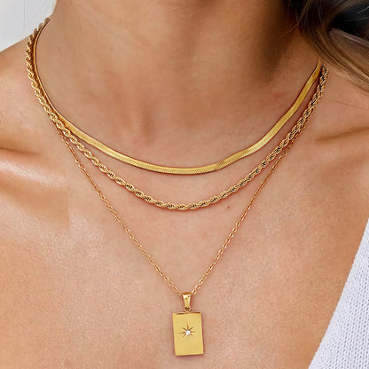 Layered Gold Chain Necklace