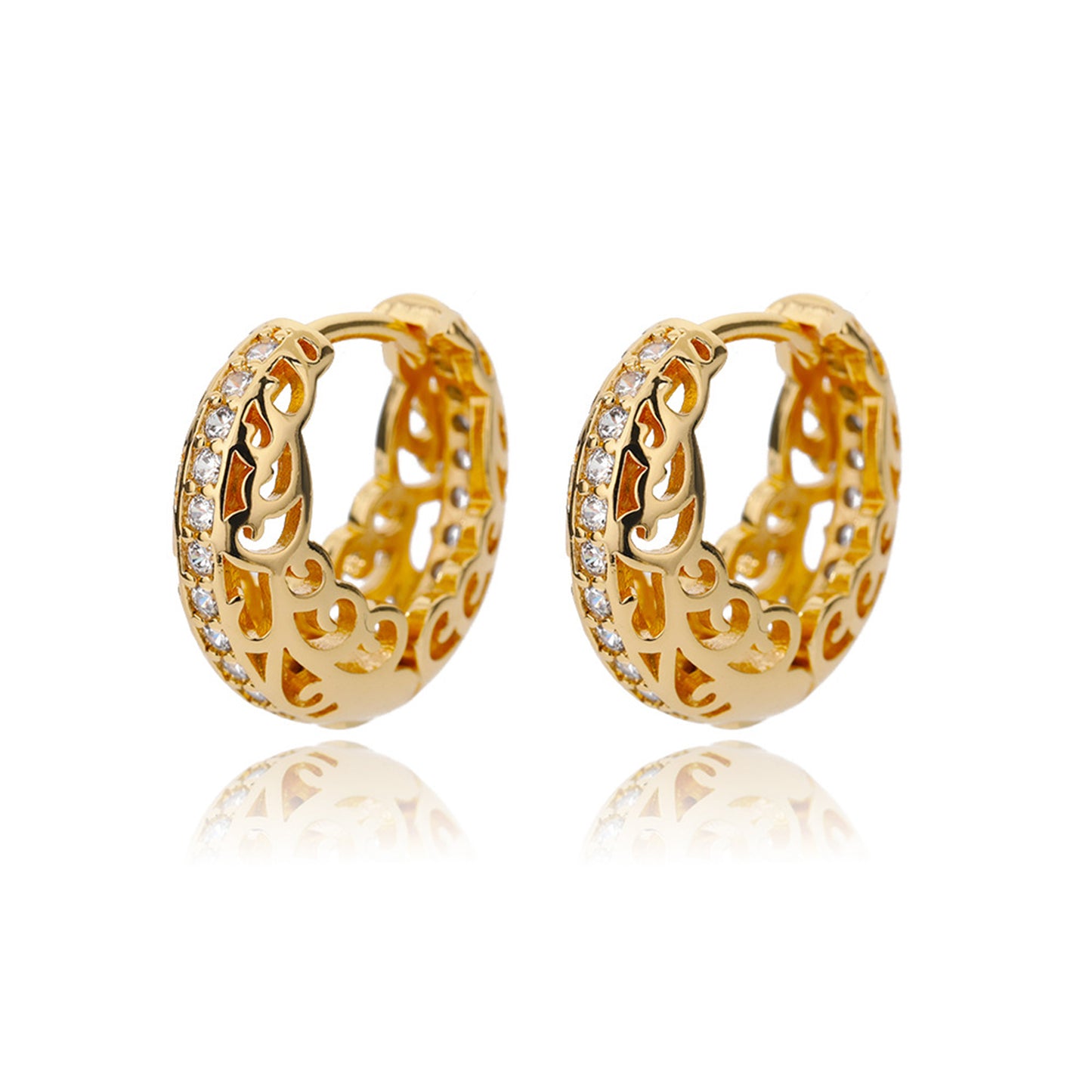 Mandala Chunky Hoop Earrings