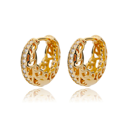 Mandala Chunky Hoop Earrings