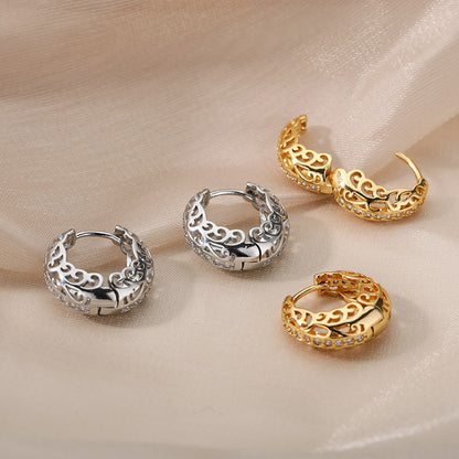 Mandala Chunky Hoop Earrings