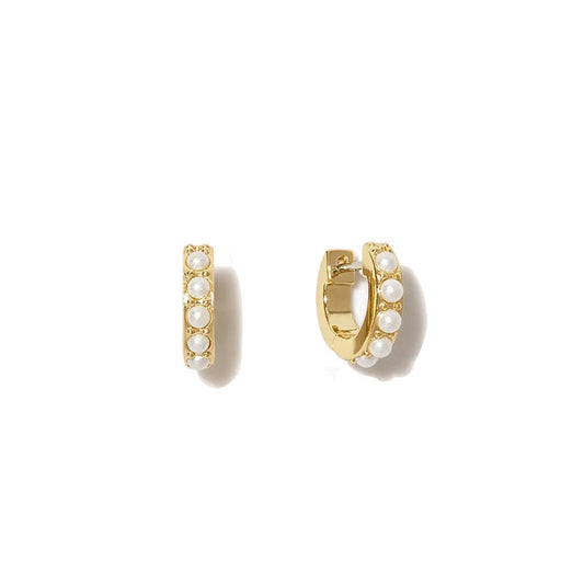 Pearl Huggie Earrings